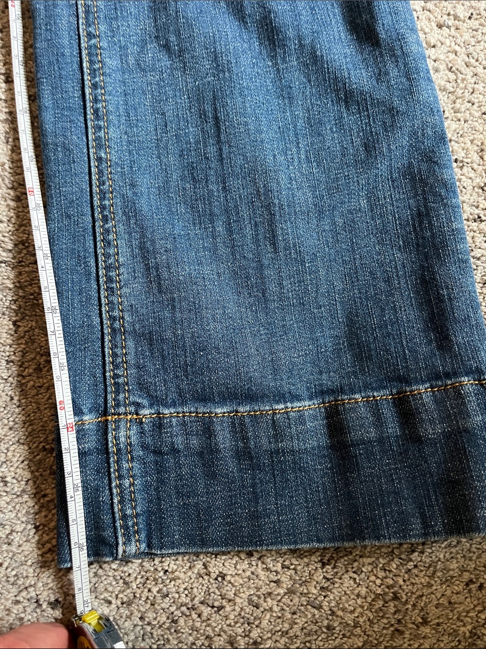 Pilcro Cropped Straight Jeans with Double-Waist Buttons Adorable Size 26 - Picture 6 of 8
